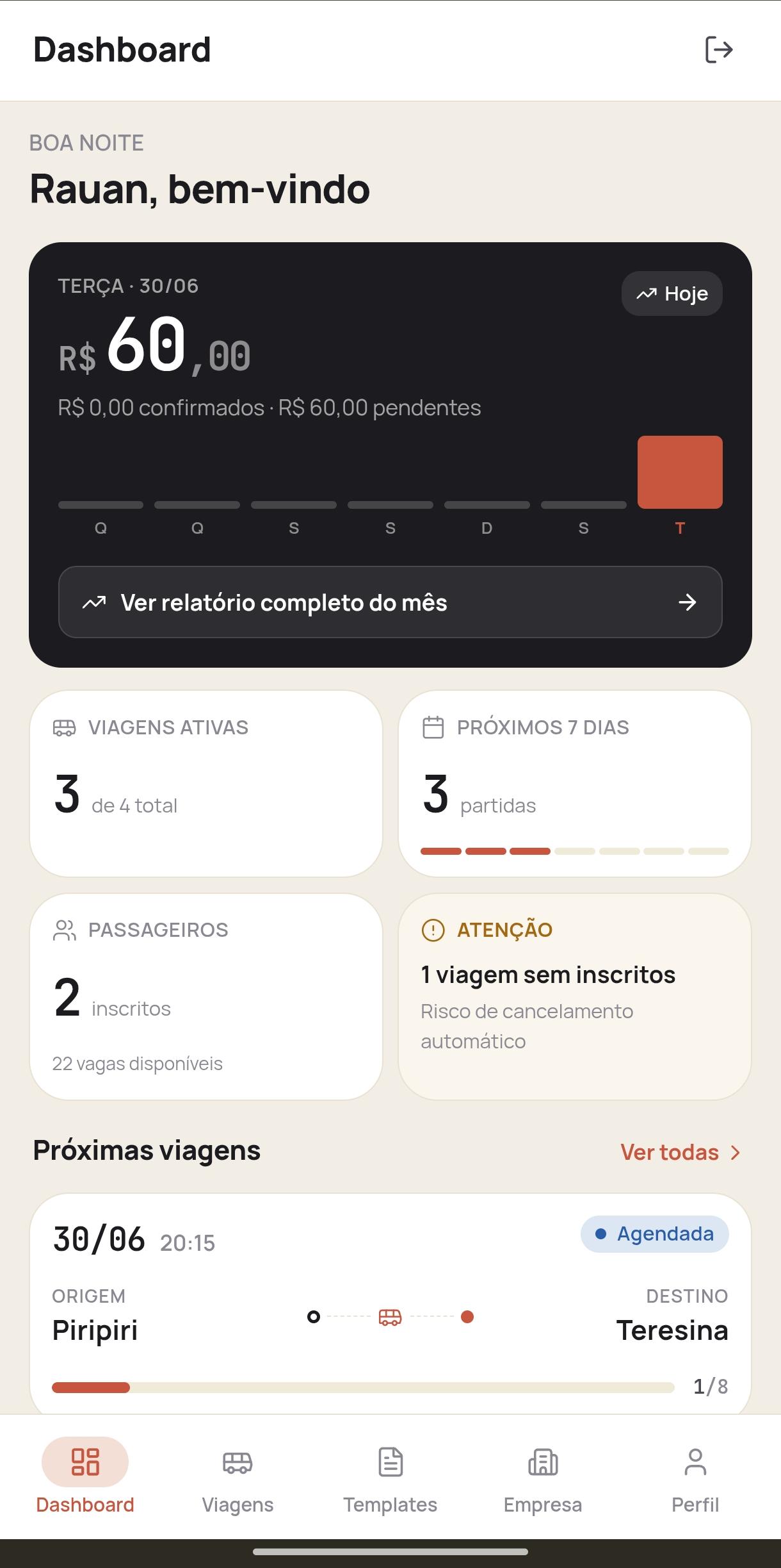 Imagem do projeto Plataforma SaaS de Gestão de viagens